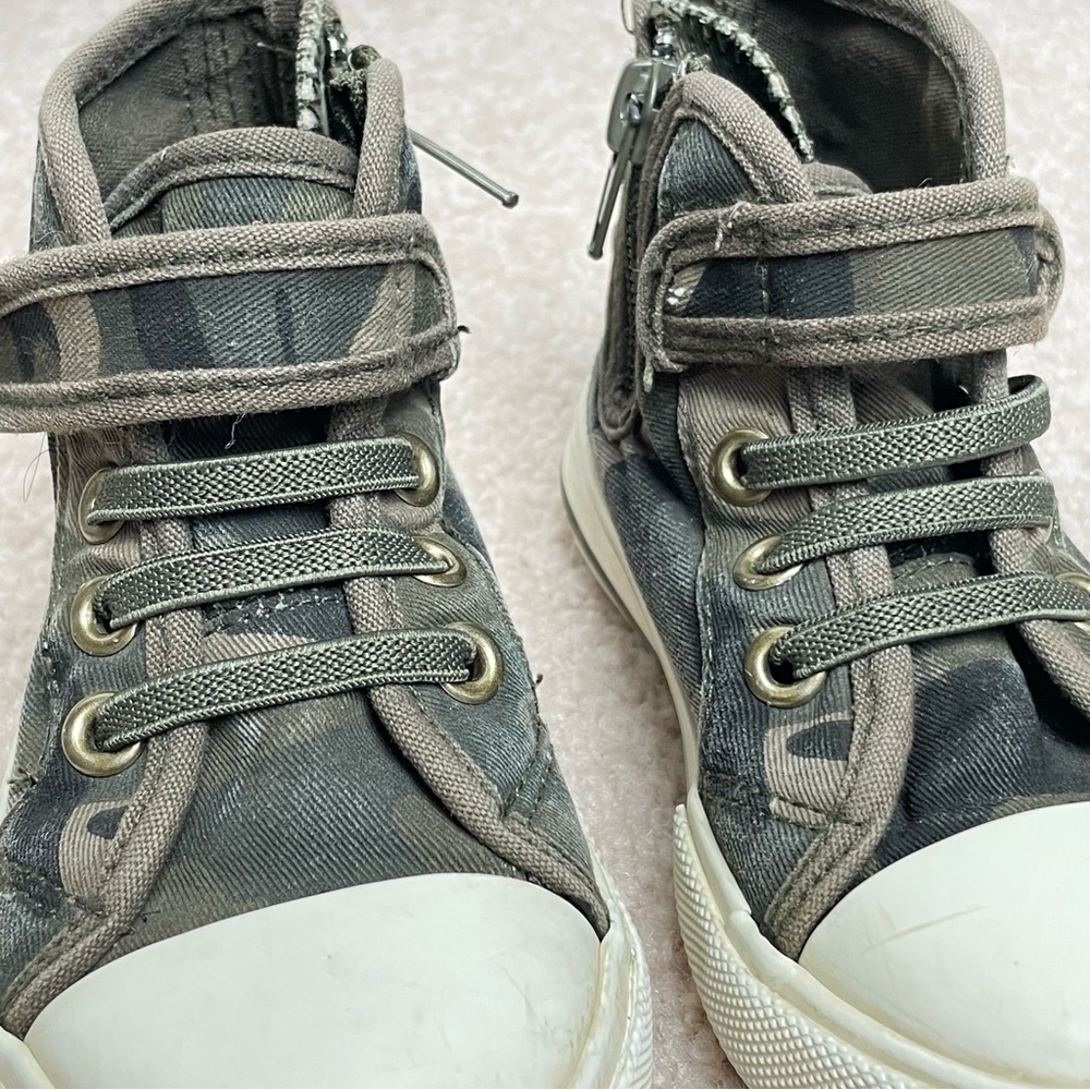 Joe Fresh Hi-Top Green Camo Unisex Sz 8 - Picture 4 of 12